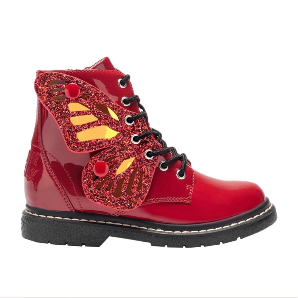 Lelli Kelly size 3 Girls red patent leather fairy boots